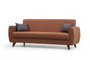 Atelier Del Sofa Sofá Cama de 3 Plazas Rojo Teja